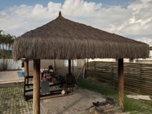 Quiosque de Piaçava Madeira Coberto Forro de Palha Sape Bambu ou Sapê Gazebo Pergolado em Ribeirão Preto SP