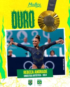 Rebeca Andrade Medalha de Ouro Olimpiadas Paris 2024 Olimpico