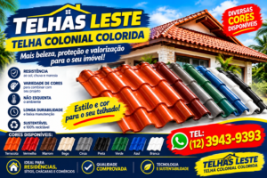 Telhas Leste Telha Colonial de PVC Com 5 Ondas em Ubatuba Caraguatatuba São José dos Campos Guarulhos Jacareí São Paulo Taubaté Campos do Jordão SP
