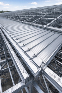 Telha Zipada em Brasília DF e Goiânia GO Rio de Janeiro RJ Branca Verde Vermelha Amarela Cinza 043 050 mm Chapa Galvalume Zincalume Galvalume