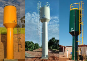 Caixa-Dagua-Metalica-Tipo-Taca-Coluna-Seca-de-5000-10000-12000-15000-20000-25000-30000-40000-50000-100000-Mil-Litros 30M³ 30 Mil L